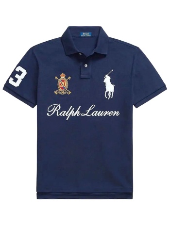 ralph lauren polo custom slim fit big pony logo μπλε