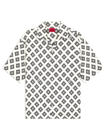 hugo πουκαμισο espino εκρου-μαυρο