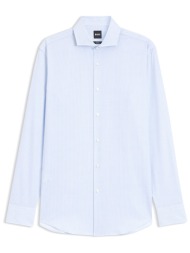 boss πουκαμισο μικροκαρω slim fit easy iron h-hank-sp-c1-261 σιελ