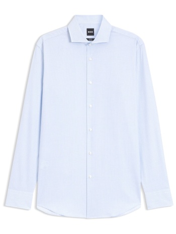 boss πουκαμισο μικροκαρω slim fit easy iron