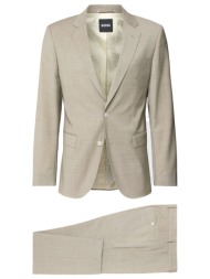 boss κοστουμι margotto sper100 natural stretch h-huge-2pcs-253 slim fit μπεζ