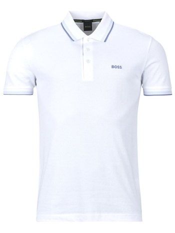 boss athleisure polo paddy regular fit λευκο