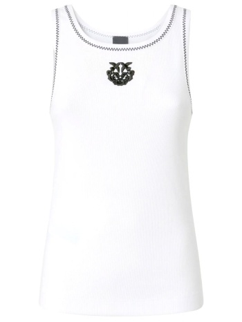 pinko ριμπ φανελακι bitetto tank top λευκο