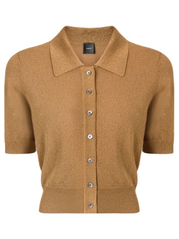 pinko κοντομανικη ζακετα cedrus cardigan μπρονζε