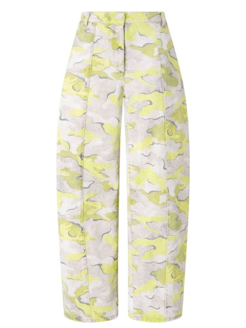 pinko παντελονι graspo trouser mπεζ - lime
