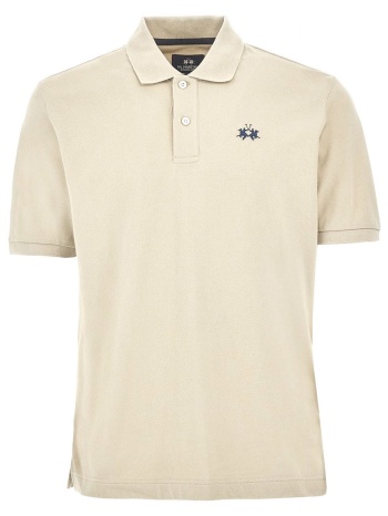 la martina polo pique logo μπεζ