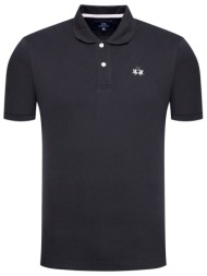 la martina polo pique logo μαυρο
