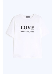 max mara weekend t-shirt wkdagile logo παγιετα εκρου