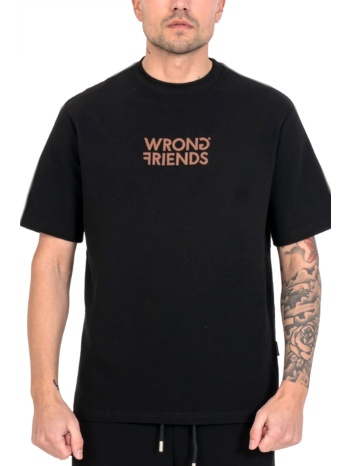 wrong friends t-shirt santiago logo μαυρο