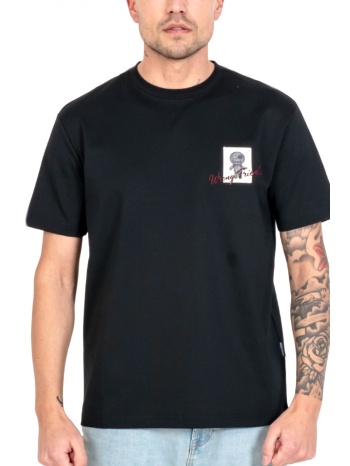 wrong friends t-shirt baltimore logo μαυρο