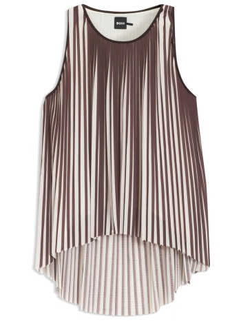 boss top etarba πλισε ασσυμετρο καφε-εκρου