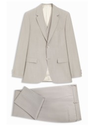 boss κουστουμι με γιλεκο slim fit h-houston-3pcs-262 γκρι-μπεζ