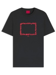 hugo t-shirt duhorse logo μαυρο