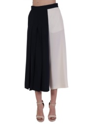 marella emme παντελονα zip πλισε διχρωμη berg μπλε-λευκο