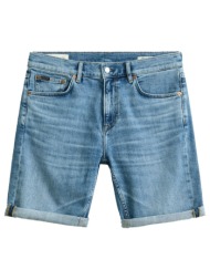 gant βερμουδα jeans reg shorts μπλε