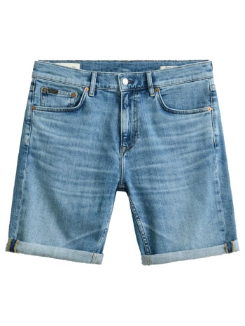 gant βερμουδα jeans reg shorts μπλε