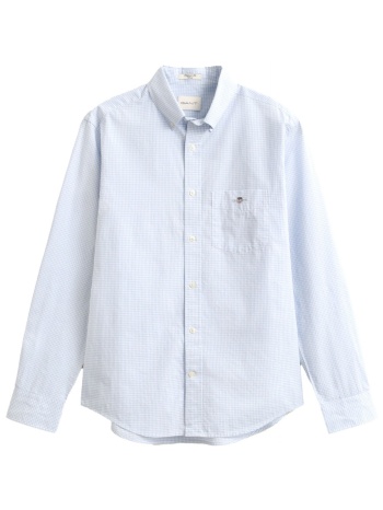 gant πουκαμισο καρω reg classic poplin gingham shirt