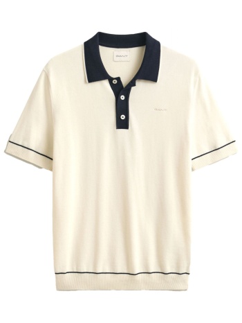 gant πουλοβερ polo cotton modal κρεμ