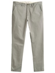 gant παντελονι chino slim fit mid rise classic γκρι