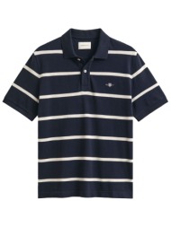 gant polo ριγε striped ss μπλε-κρεμ