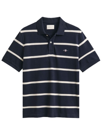 gant polo ριγε striped ss μπλε-κρεμ
