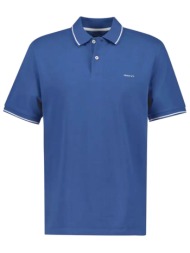 gant polo pique tipping ss μπλε ραφ