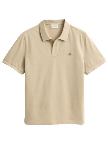 gant polo pique reg shield ss μπεζ