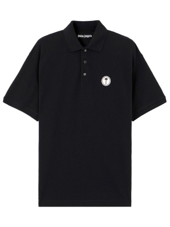 palm angels polo m tree logo μαυρο