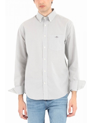 gant πουκαμισο καρω reg classic poplin gingham shirt