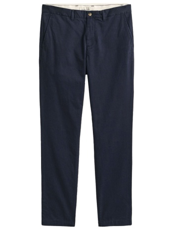 gant παντελονι chino slim fit mid rise classic μπλε