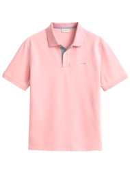 gant polo pique reg contrast ss ροζ