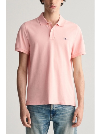 gant polo pique reg shield ss ροζ