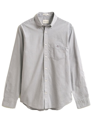 gant πουκαμισο reg classic poplin shirt γκρι