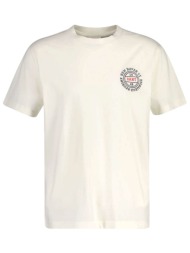 gant t-shirt graphic ss κρεμ