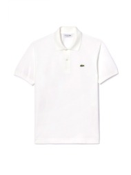 lacoste polo classic fit logo λευκο