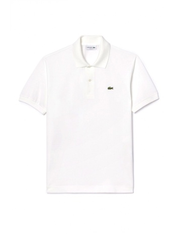 lacoste polo classic fit logo λευκο