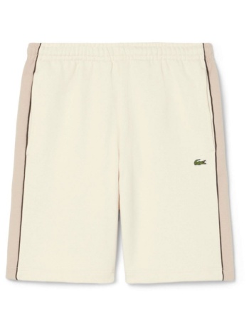 lacoste βερμουδα φουτερ logo μπεζ