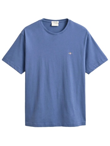 gant t-shirt reg shield ss μπλε ραφ