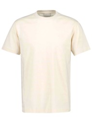 gant t-shirt texture stripe ss κρεμ