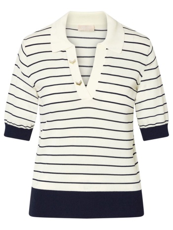 liu-jo better polo πλεκτο ριγε λεπτομερειες μεταλλικες