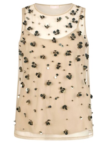 liu-jo top c-thru παγιετα χακι