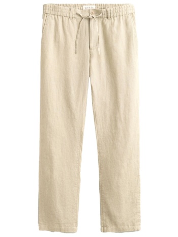 gant παντελονι chino λινο reg liner ds pants μπεζ