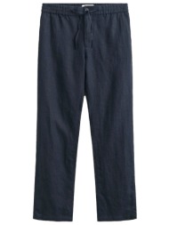gant παντελονι chino λινο reg liner ds pants μπλε