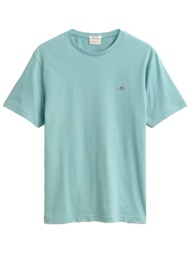 gant t-shirt reg shield ss τιρκουαζ