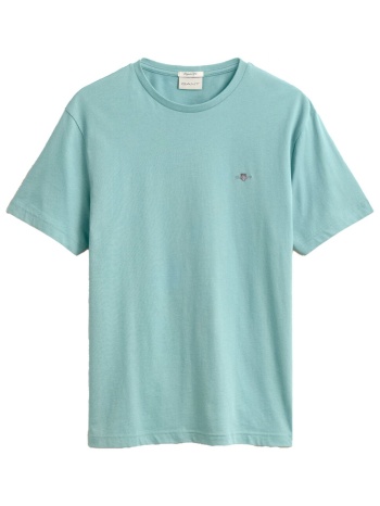 gant t-shirt reg shield ss τιρκουαζ