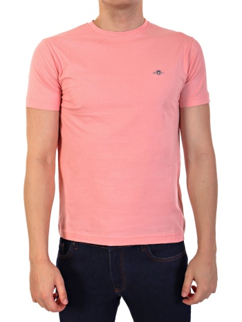 gant t-shirt reg shield ss ροζ