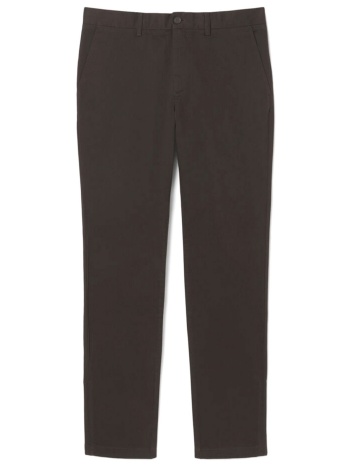 lacoste παντελονι chino slim fit καφε