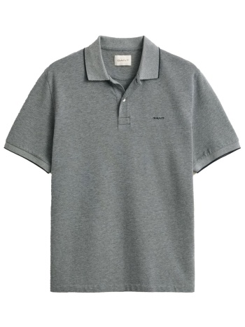 gant polo 2 tone ss μπλε