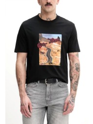 hugo t-shirt dikerd logo μαυρο