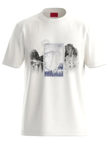 hugo t-shirt divalis logo εκρου